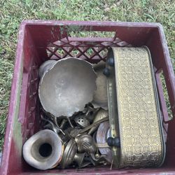 Vintage Solid Brass & Bronze Home Decor Collection – 1950s–1970s (Made in India, Turkey & USA)