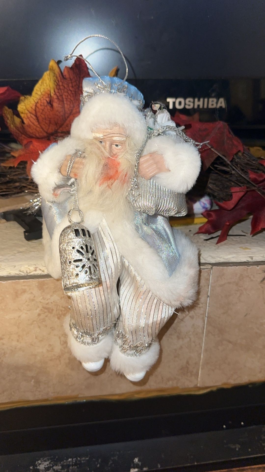 sitting Santa Christmas decor
