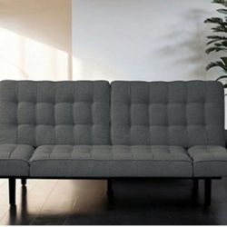 Brand New Dark Grey Futon Sofa Sleeper 