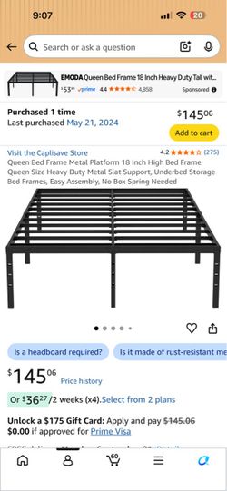Queen bed frame