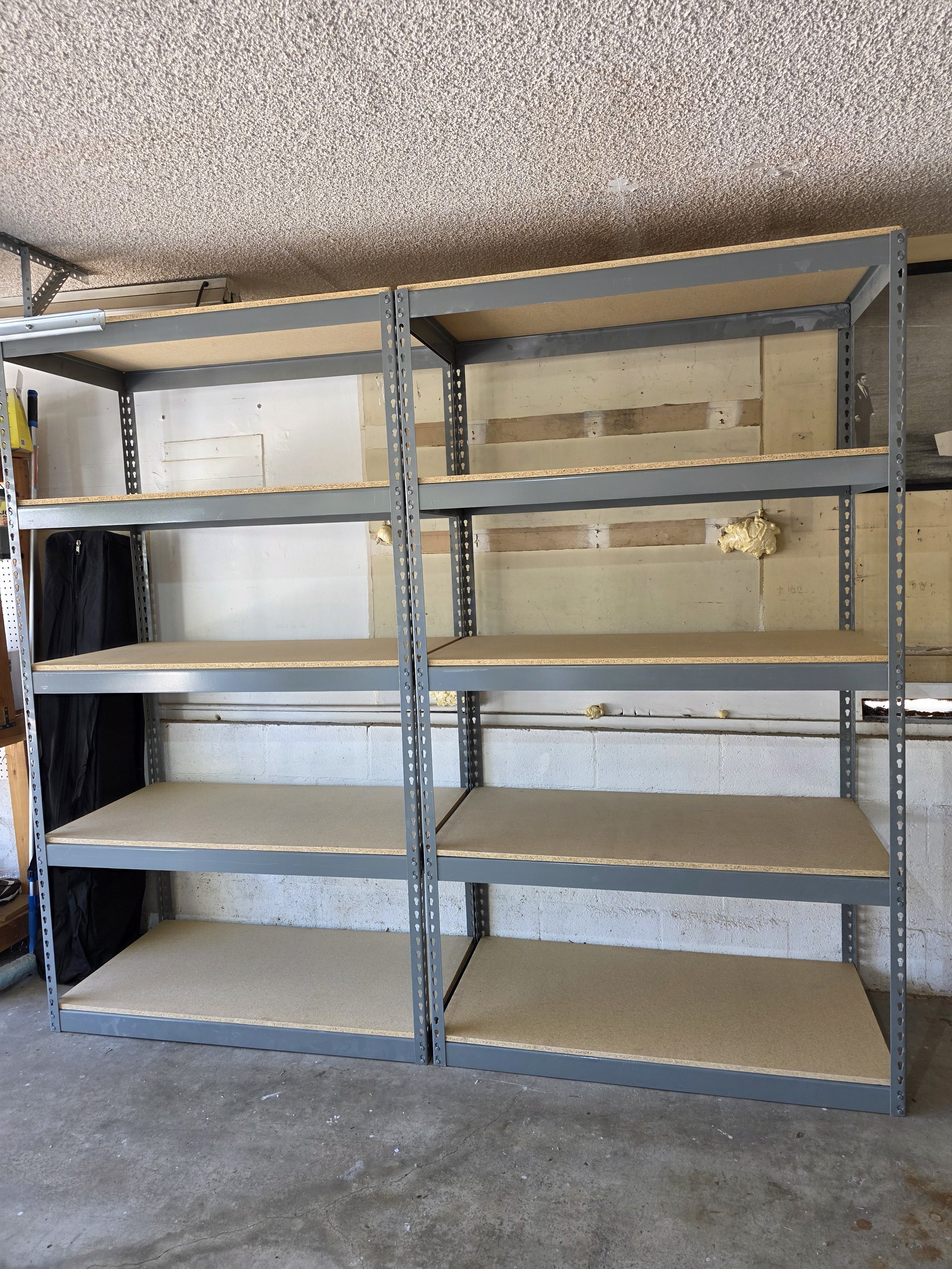5 Tier Shelving 48 in W x 24 in D American Made Used Heavy Duty Steel Boltless Storage Rack Delivery Available