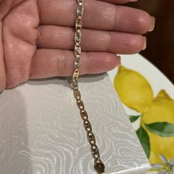 Brand New Real Gold 14k - Mens Bracelet 