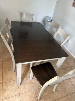 Dining table with 6 chairs