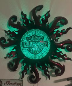 Harley-Davidson Lighted Flame Wall Sign