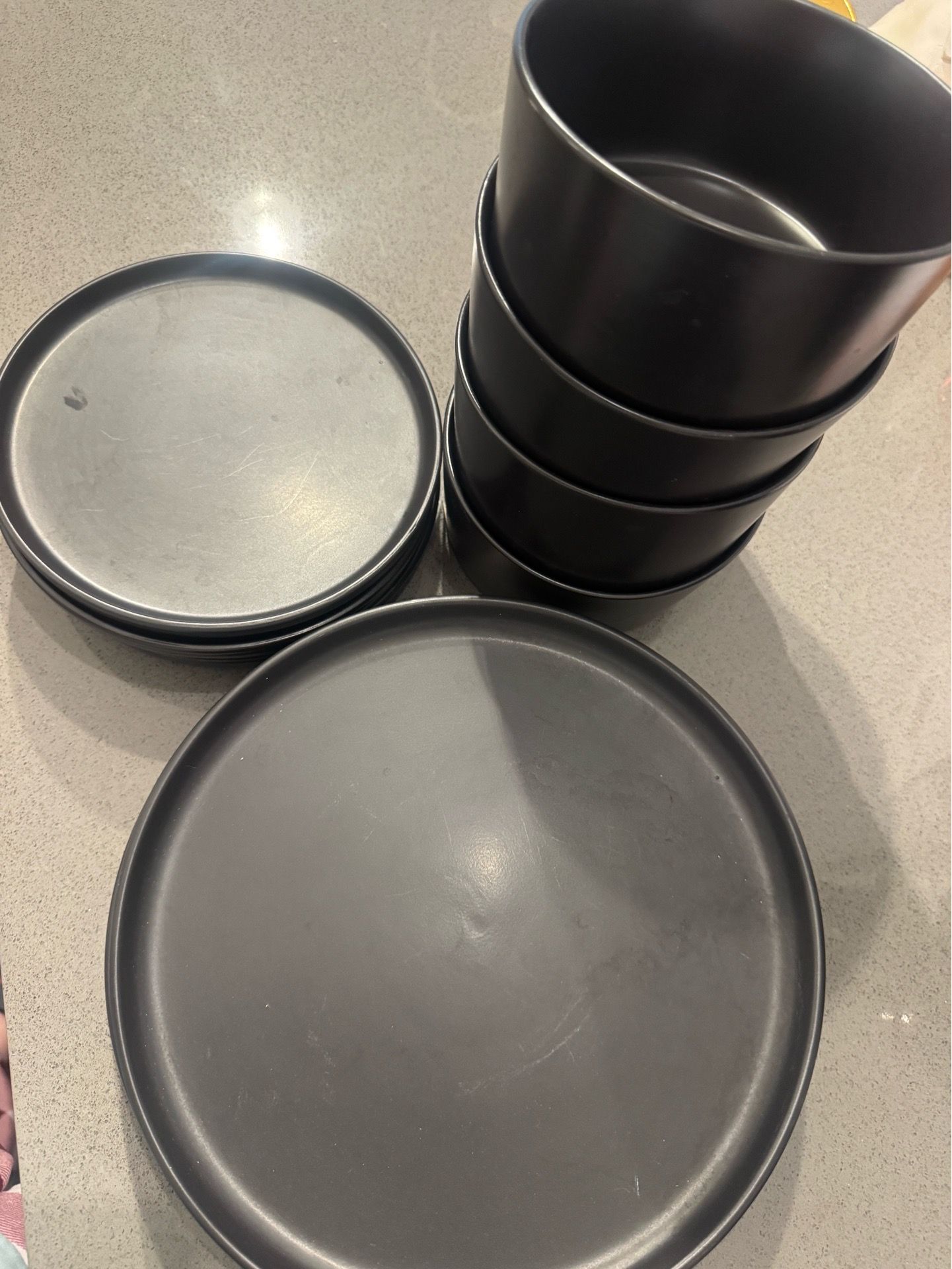 Elama black stoneware dish set