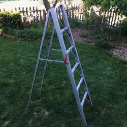 Z-Pro Folding Stick Step Ladder 6 Ft RV Camping Small Spaces