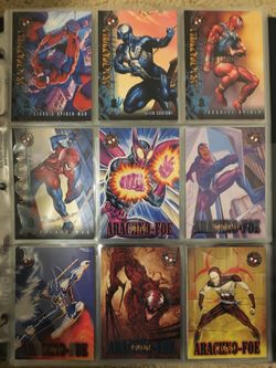 1996 Marvel Spider-Man Premium Eternal Evil Trading Cards COMPLETE BASE SET, #1-100 - NM/M! - Fleer/Skybox