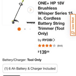 NEW 🔥 Ryobi One + HP 18v Grass Trimmer Guiro In Box