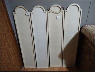 Set of 4 Wooden Gothic Porch Signs 48" x 10" ($80 retail value)