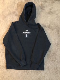 Supreme Cross Box Logo Hoodie - Black (Size Medium) Fall/Winter 2020