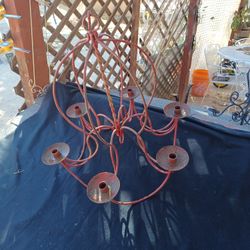 Vintage Wrought-iron Candle Chandelier 