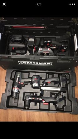 Craftman saw and Drill 6pcs with 2 battery andcharger