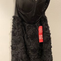 Black knee length dress
