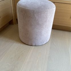 Blush ottoman from West Elm 