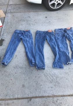 Five pairs Levi’s 501 31 30