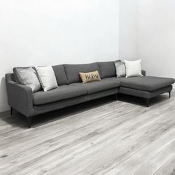 Gray Modern Sectional (Delivery)