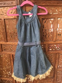 Denim girls dress size 7
