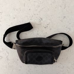 Gucci Interlocking G Patch Belt Bag GG Coated Canvas Large