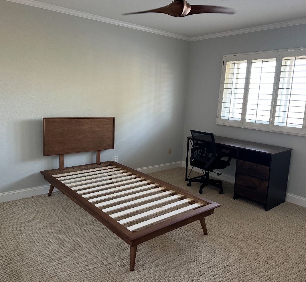 Solid Wood Platform Twin Bed Frame