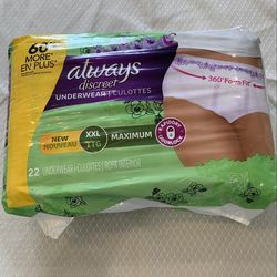 Brand New - Always Discreet Maximum Protection Underwear Size XXL
