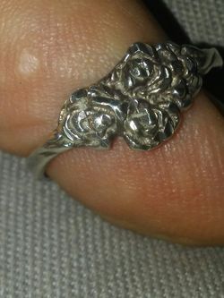 Very old. Rose ring sterling silver