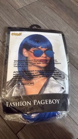 Blue wig