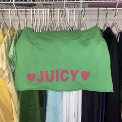 Juicy Couture Pink and Green “Juicy Angel” Mini Skirt