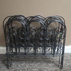 Bundle of 10 Chelsea 16 in. H x 18 in. W Black Garden Fence