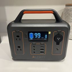ALLWEI 300W Solar Generator with 100W Solar Panel Included, 280Wh Portable Power Station with AC Outlet USB Port, Solar Powered Battery Generator
