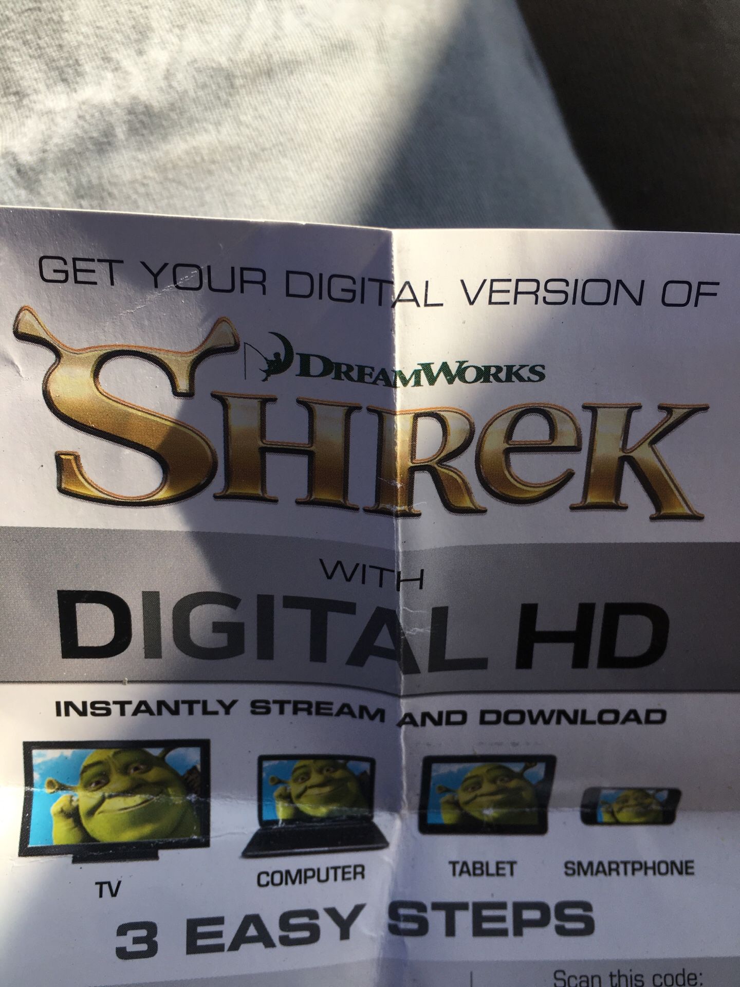 SHREK HD DIGITAL COPY