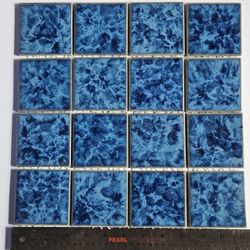 Moddled Blue on Blue Ceramic Field Tile - 15 sheets