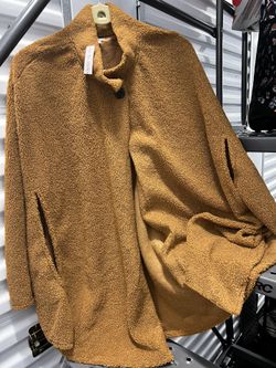 Light Brown Sweater Poncho