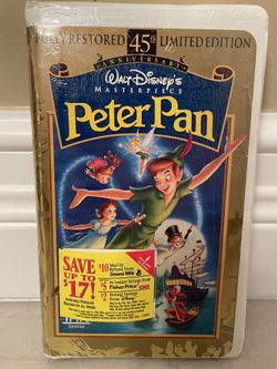 Peter Pan (NEW SEALED VHS, 1998, 45th Anniversary Limited Edition) Clamshell