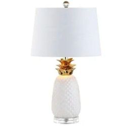 Jonathan Y 23" White & Gold Table Lamp