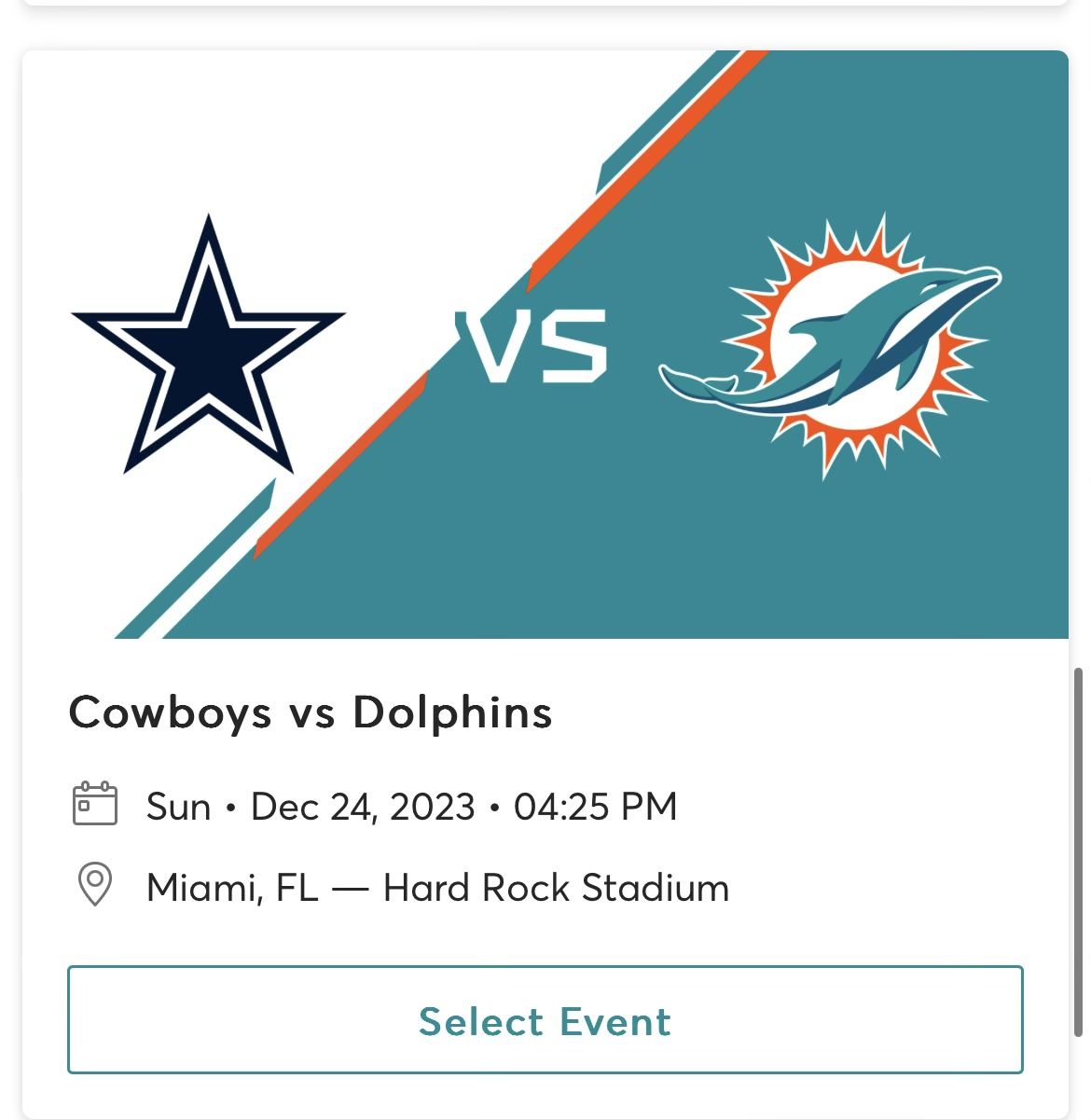 Miami Dolphins Football Game