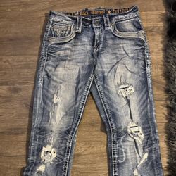 Rock Revival Men’s Baxter Straight-fit Jeans (30)