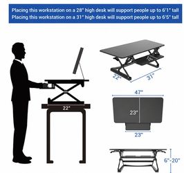 FlexiSpot 47" Sit-Stand Desk Converter — Ergonomic, Dual Monitor + Quick-Release Tray