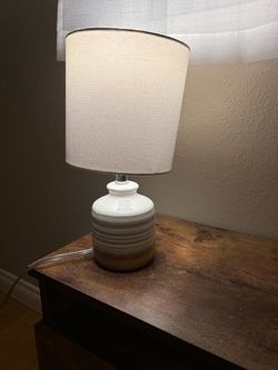 Ceramic Table Lamp with Linen Shade