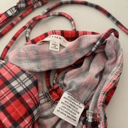 Halter top red white and black medium size