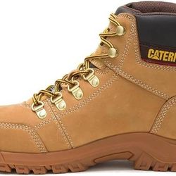NEW size 7 Or 7.5 Men Cat Footwear Caterpillar Outline Work Boot STEEL TOE Safety Work Boots