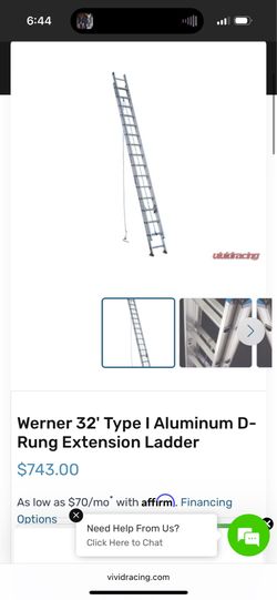 Werner 32ft extension ladder