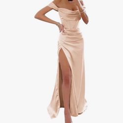 Peach Corset Dress