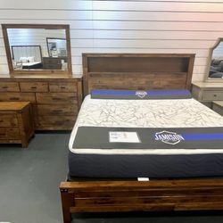 QUEEN AND KING WOOD BEDFRAMES! WE SELL BRAND NEW PREMIUM FURNITURE! DELIVERY TODAY! ZERO DOWN! ALL CREDITS WELCOME! 