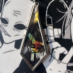 Sunset Moth Necklace With amber