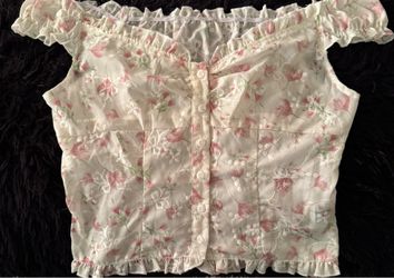 Floral Button Top