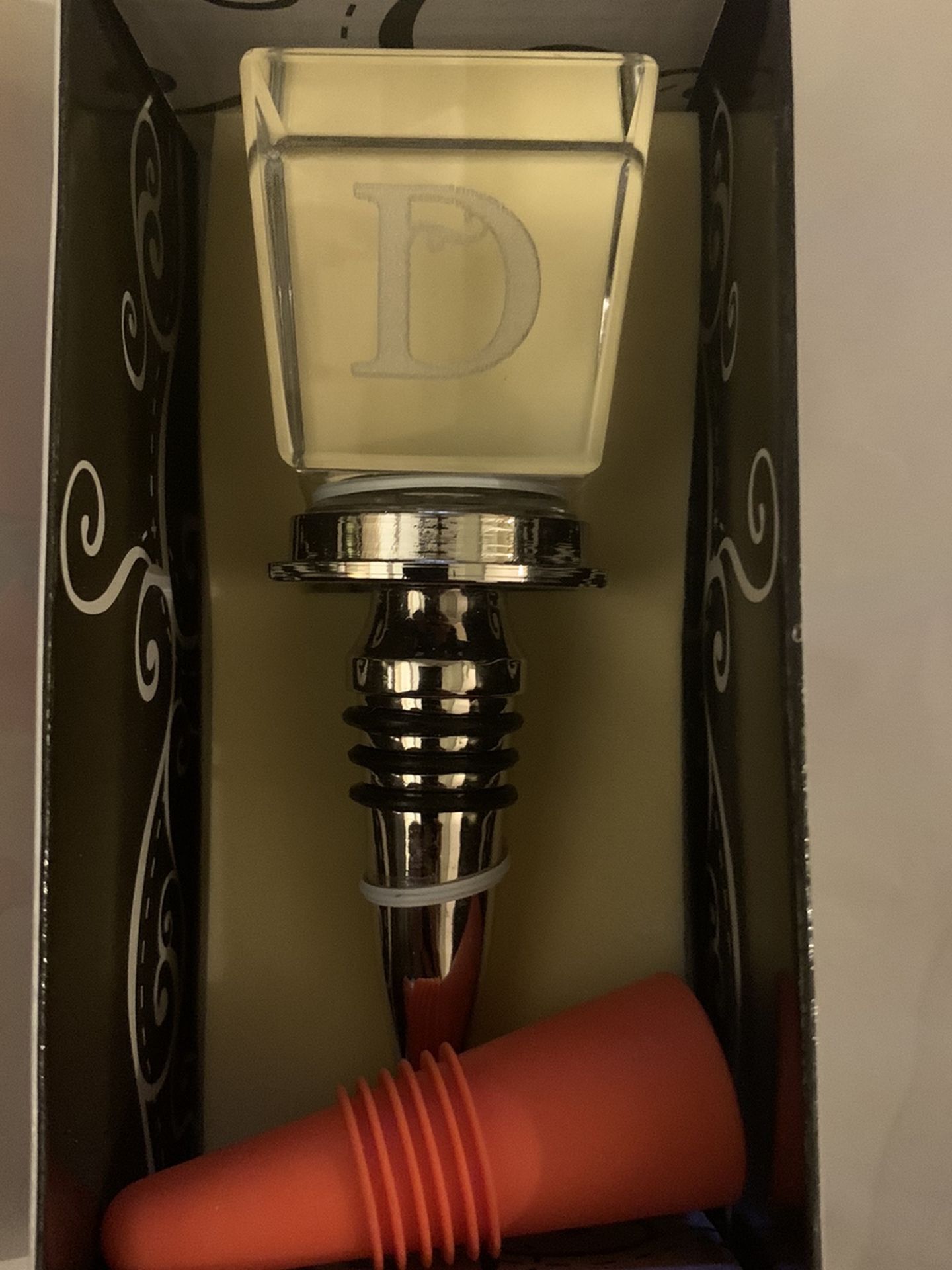 New Monogrammed D Wine Stopper
