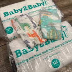 Newborn Diapers For Baby (102 Total Diapers)