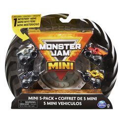 2x Monster Jam Official Mini Collectible Monster Trucks 5-Pack with 1 Mystery Truck