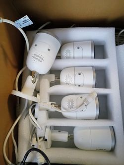 5 X Lorex H13 4K IP Wired Bullet Security Camera with Smart Deterrence and Smart Motion Detection