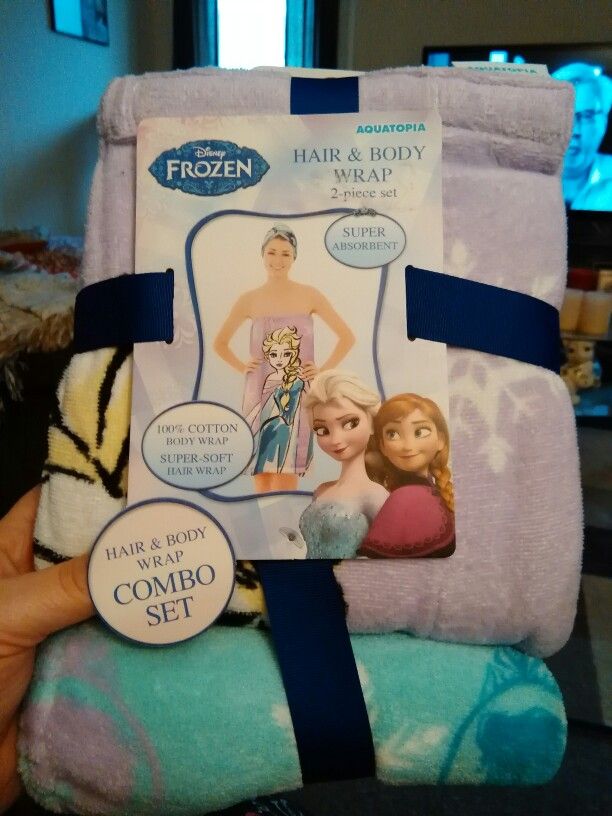 Disney frozen hair and body wrap 2 piece set new